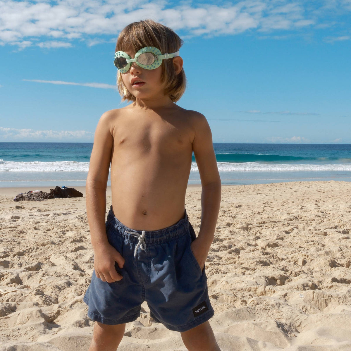 Sunnylife - Kids Swim Goggles Shred Turtle Aqua