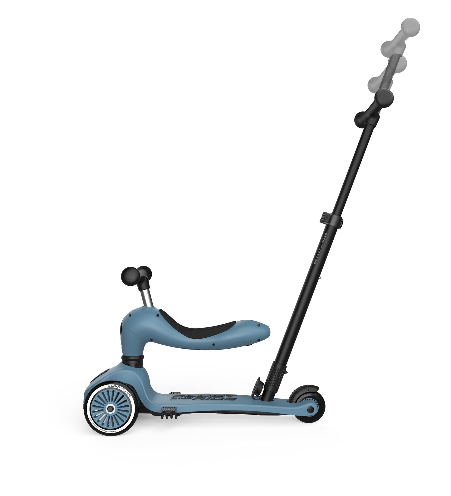 Scoot & Ride - HighwayKick 1 Push & Go Scooter and Ride On Toy: Ash