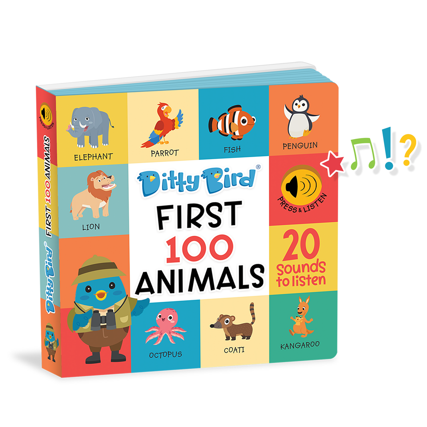 Ditty Bird - Ditty Bird Baby Book - Best toys - First 100 Animals