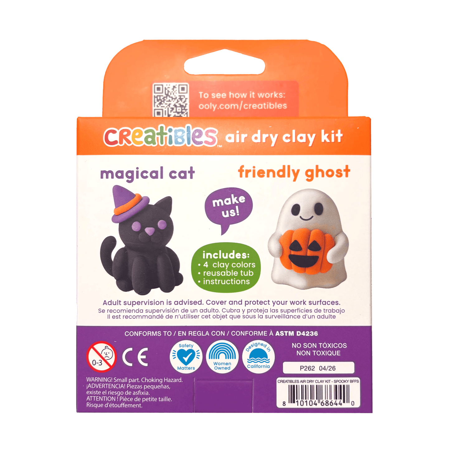 OOLY - Creatibles Air Dry Clay Kit - Spooky BFFs