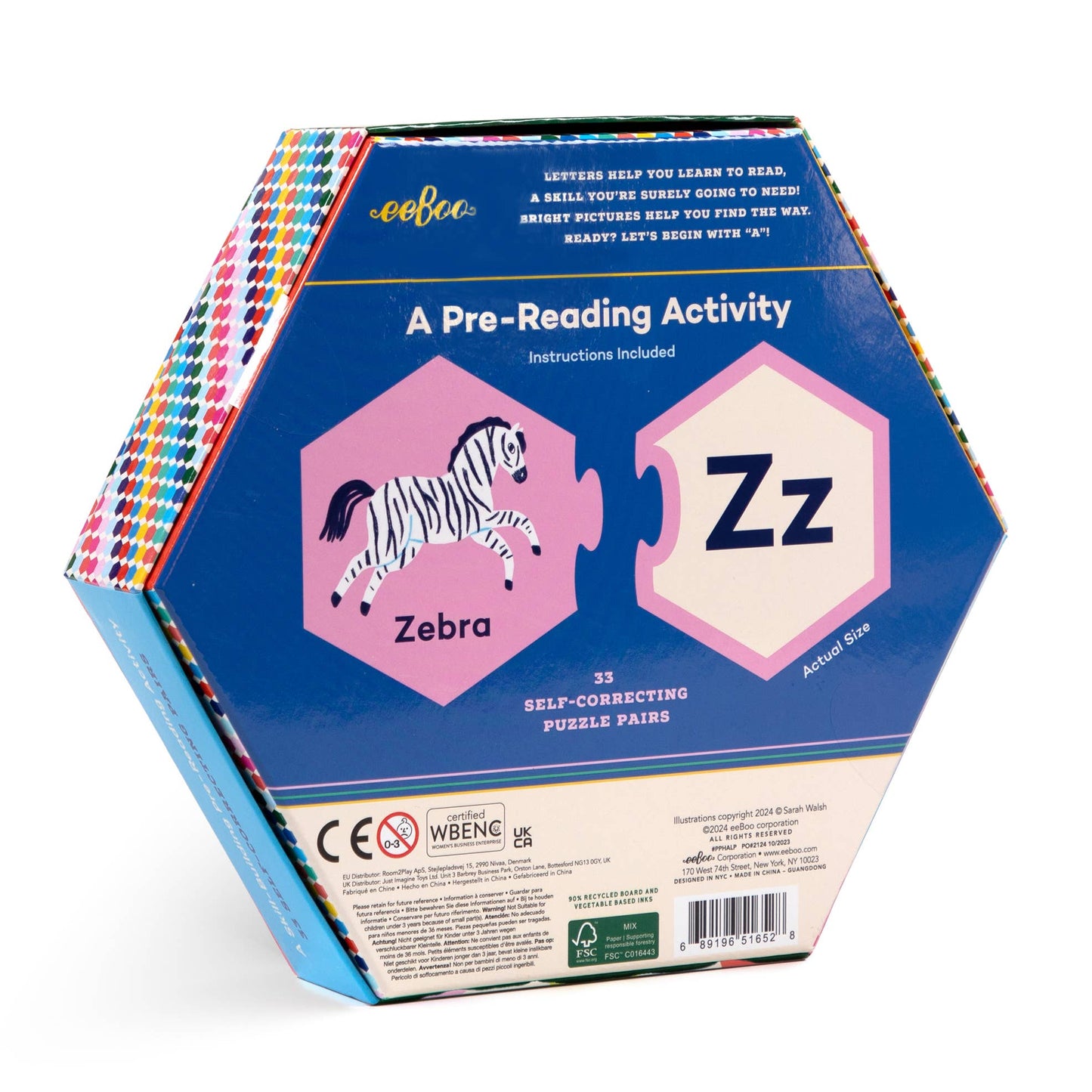 eeBoo - Alphabet Hexagon Puzzle Pairs
