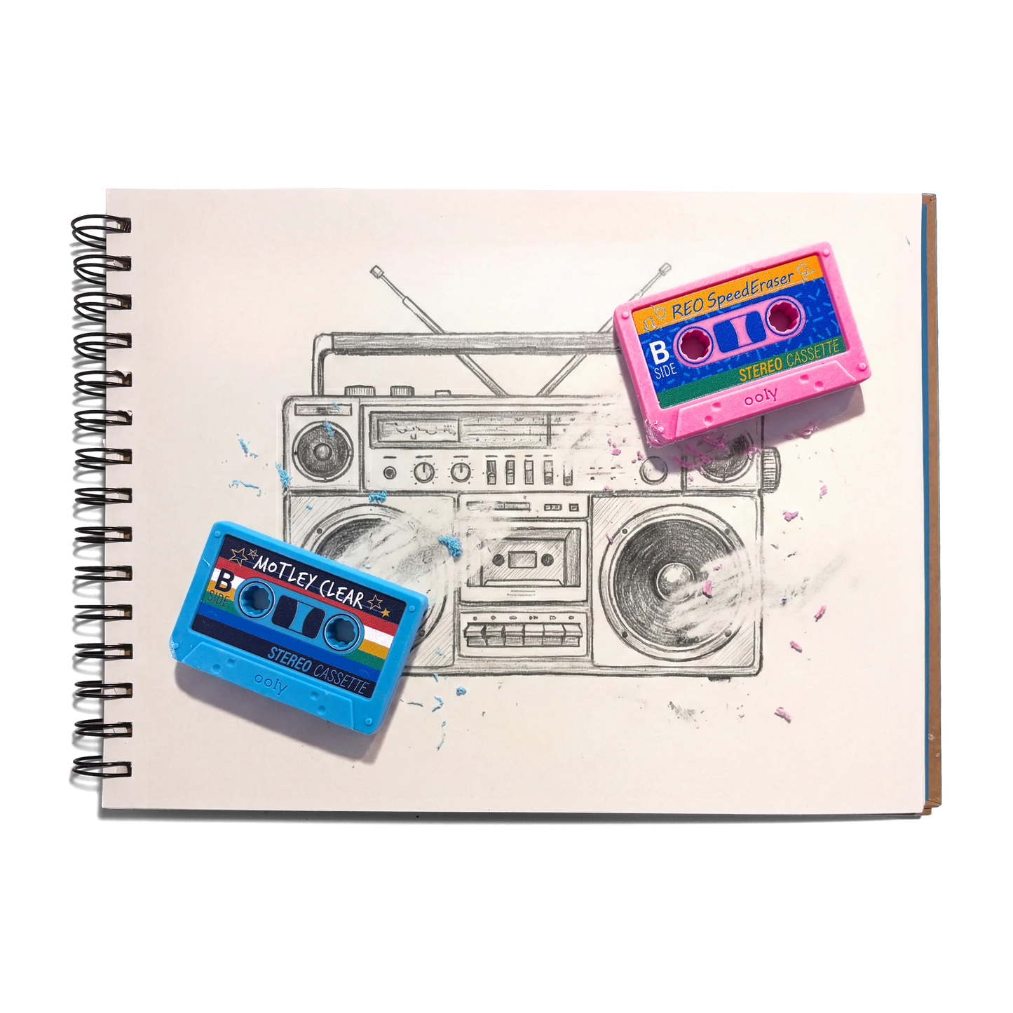 OOLY - Rewind Cassette Retro Erasers - Set of 3