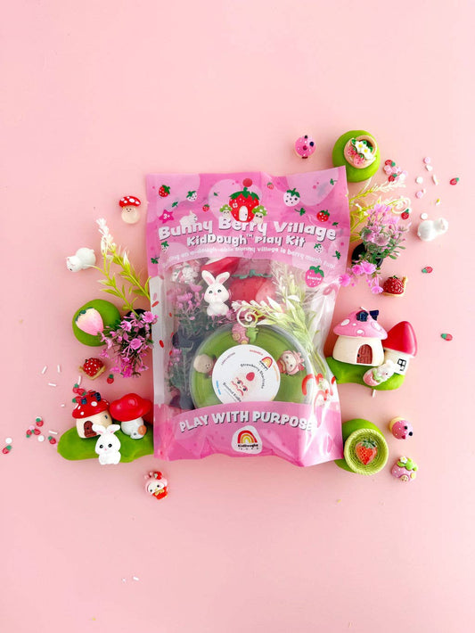 Earth Grown KidDoughs (KidDoughs by EGKD) - Bunny Berry Village KidDough Play Kit