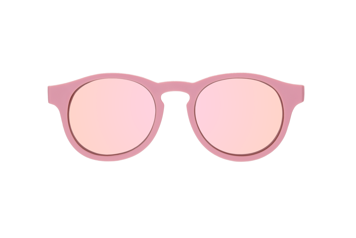 Babiators - Pretty in Pink Polarized Keyhole Sunglasses w/ Mirrored Lens: Ages 3-5