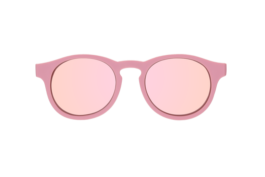 Babiators - Pretty in Pink Polarized Keyhole Sunglasses w/ Mirrored Lens: Ages 3-5