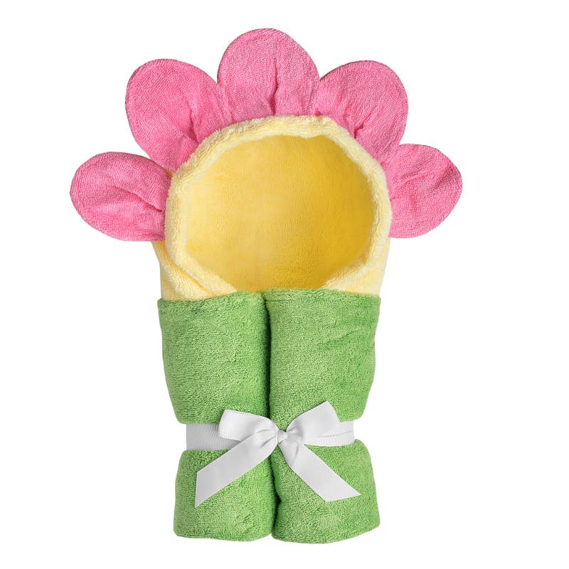 Yikes Twins - Flower Hooded Towel for toddlers ages 2 to 8 years old