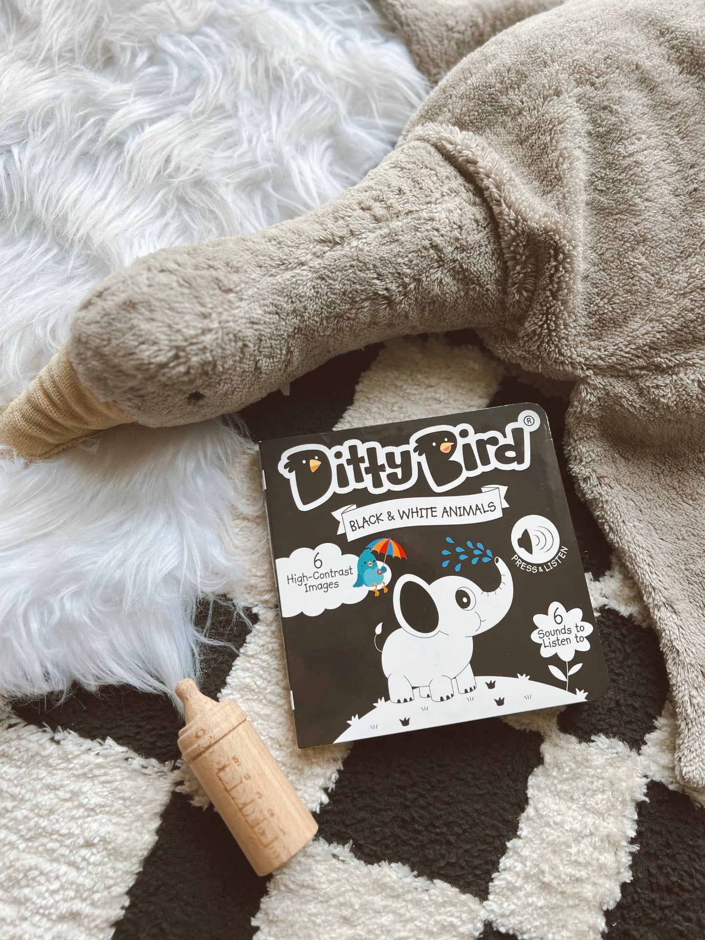 Ditty Bird - Ditty Bird : Black and White Sound book - New born