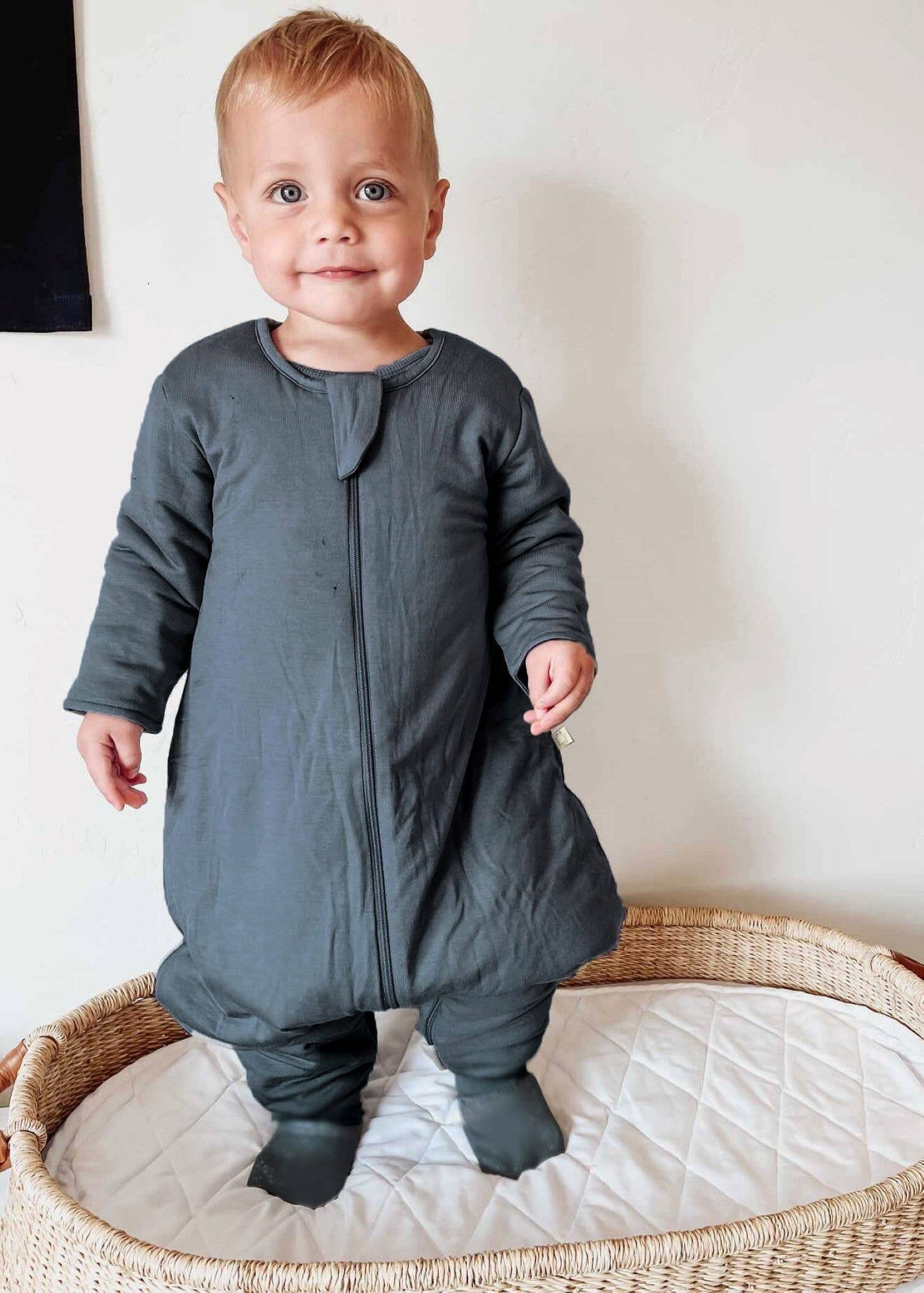 gunamuna - SS26 LONG SLEEVE FOOTIE SLEEP BAG : Baseball goose / 6-12M / 1.0