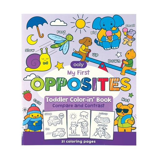 OOLY - Toddler Coloring Book - Opposites