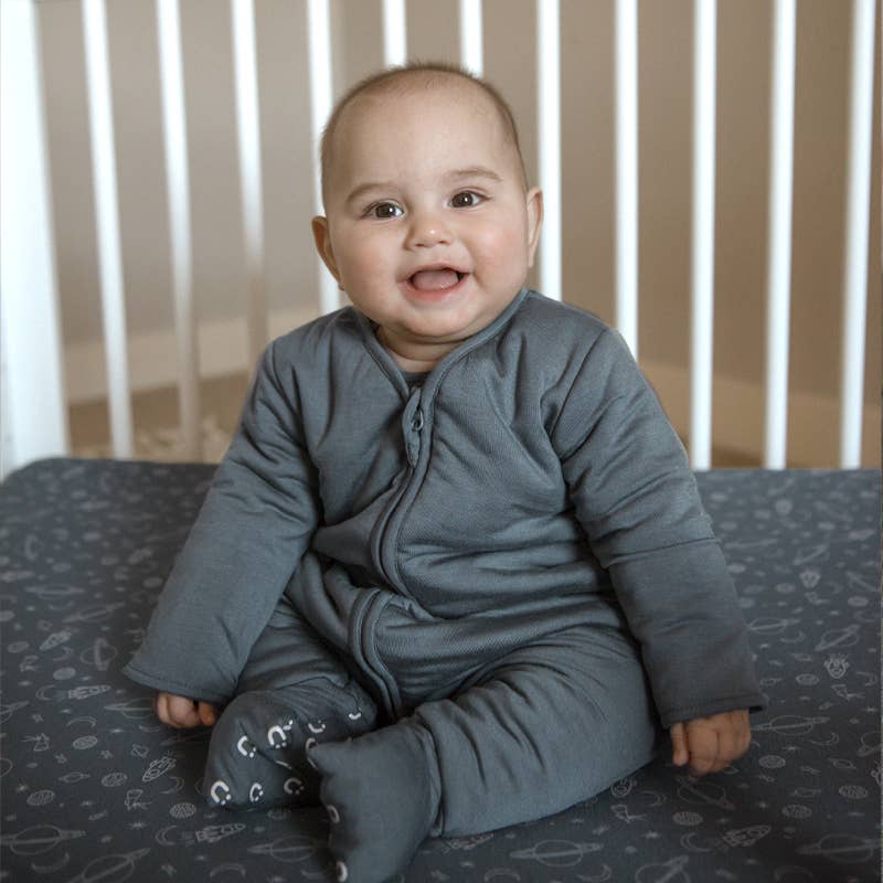 gunamuna - FW25 LONG SLEEVE FOOTIE SLEEP BAG: Mini Floral / 18-36M / 2.5