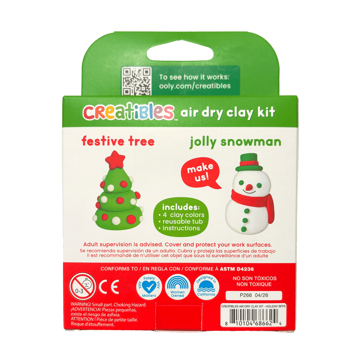 OOLY - Creatibles: Air Dry Clay Kit - Holiday BFFs