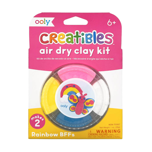 OOLY - Creatibles: Air Dry Clay BFFs Kit - Rainbow Pals (Set of 4 C