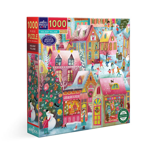 eeBoo - Holiday Village 1000 Piece Square Puzzle *HOLIDAY*