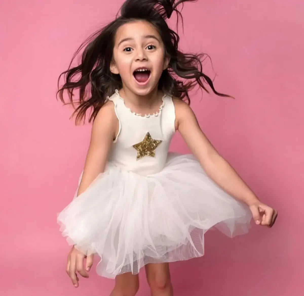 Petite Hailey - PH Star Tutu Dress: Ivory / 5