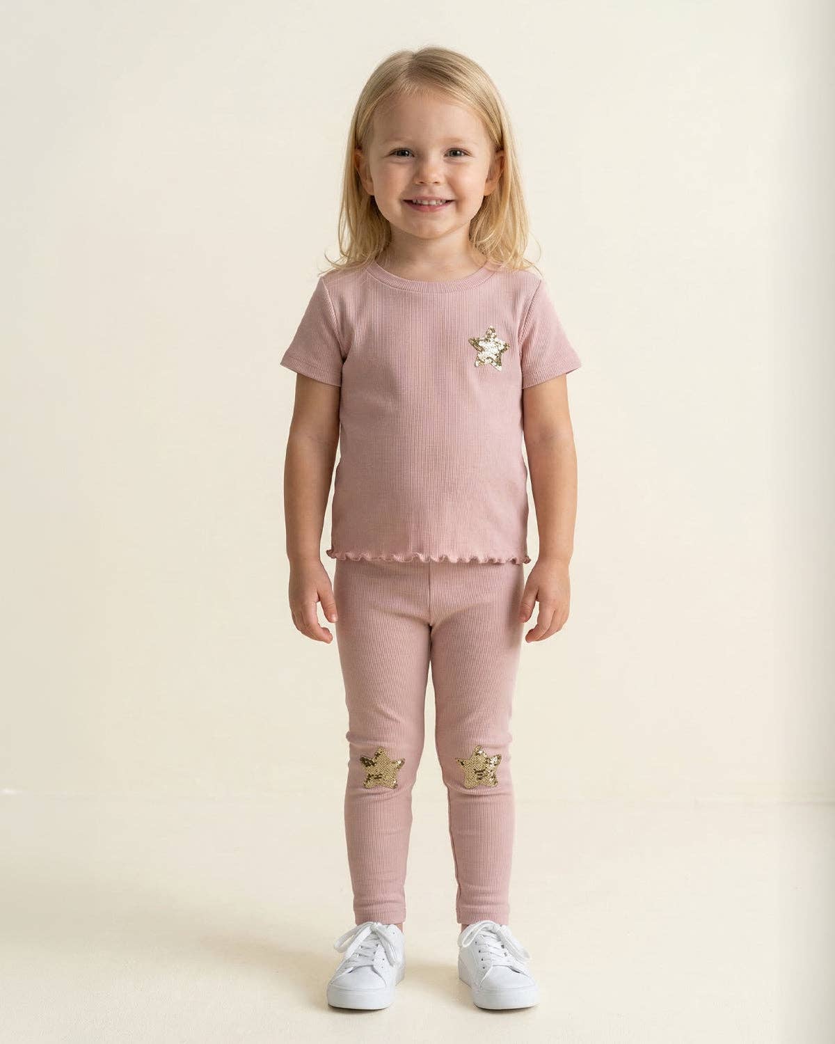 Petite Hailey - Hailey Star Leggings: Peach / 8