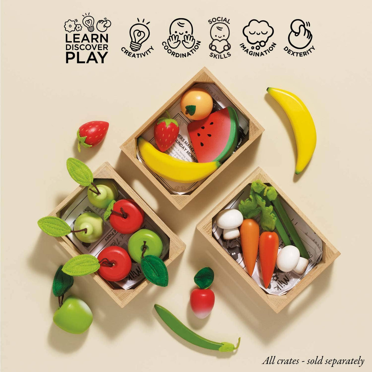 Le Toy Van, Inc. - Smoothie Fruit Wooden Market Crate