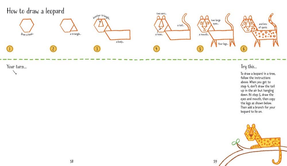 HarperCollins - Step-By-Step Drawing Animals : Usborne