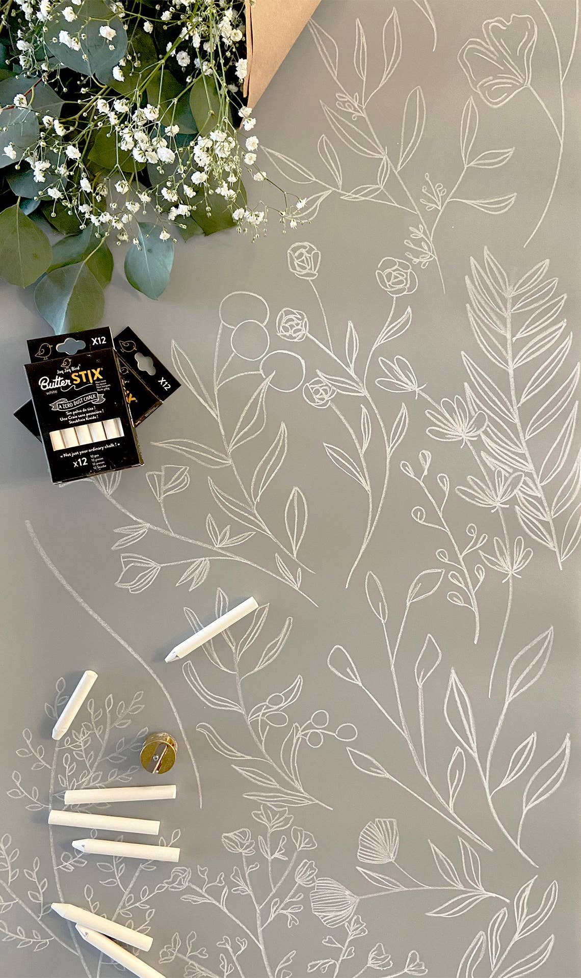Jaq Jaq Bird - ButterStix® Dustless Cream Chalk,Christmas Stocking Stuffer