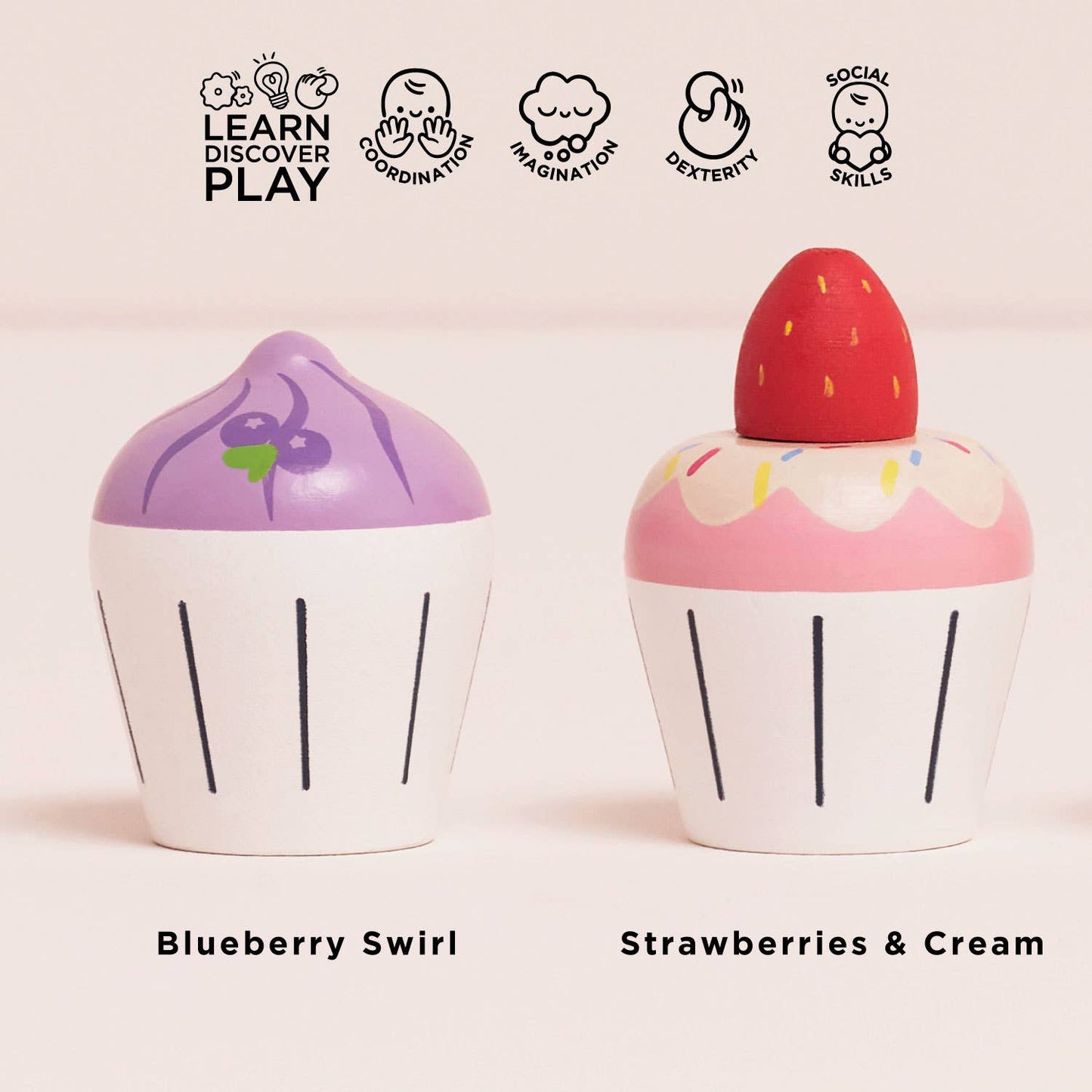 Le Toy Van, Inc. - Wooden Cupcake Play Food Set