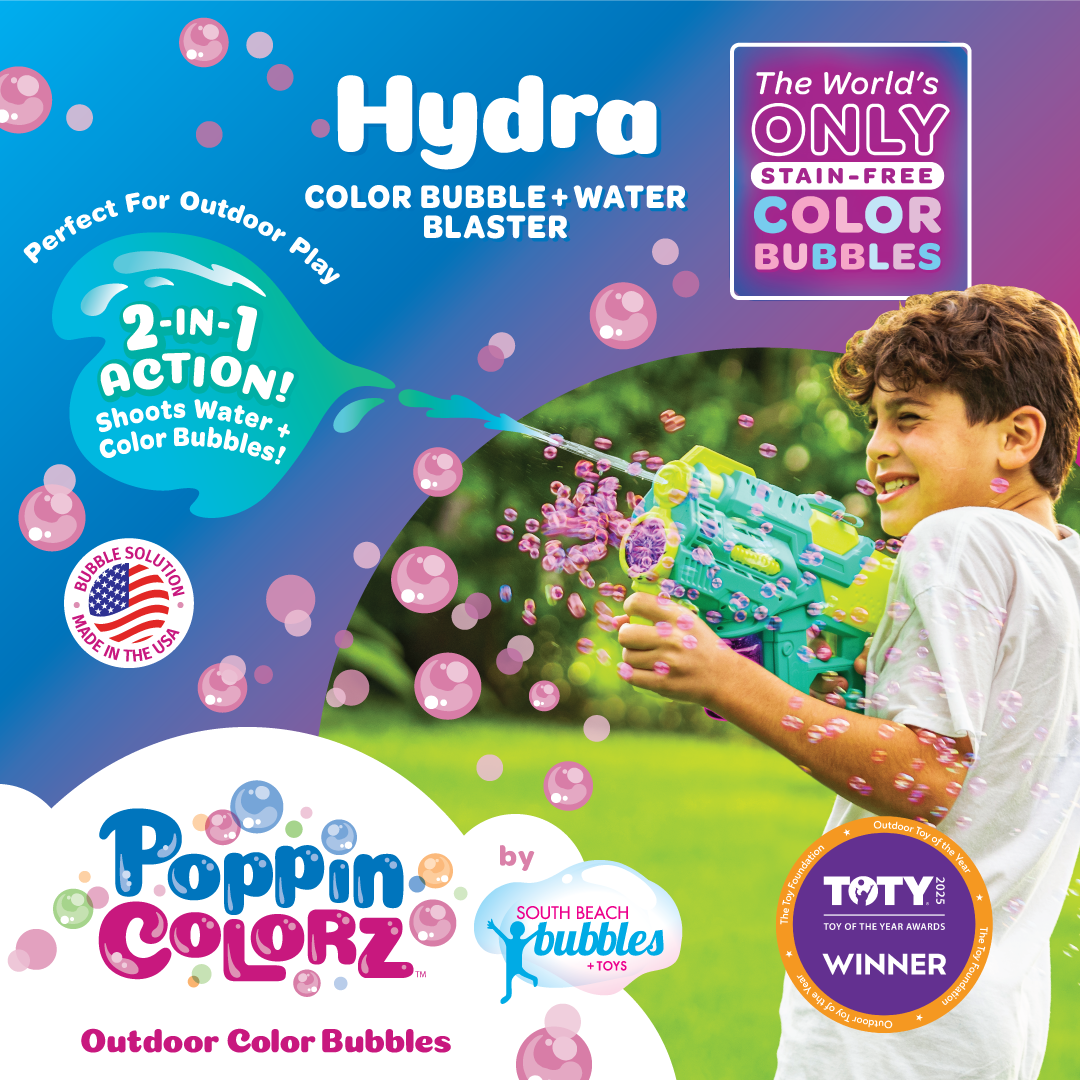 South Beach Bubbles - PoppinColorz Hydra: 2-in-1 Water Gun & Color Bubble Blaster