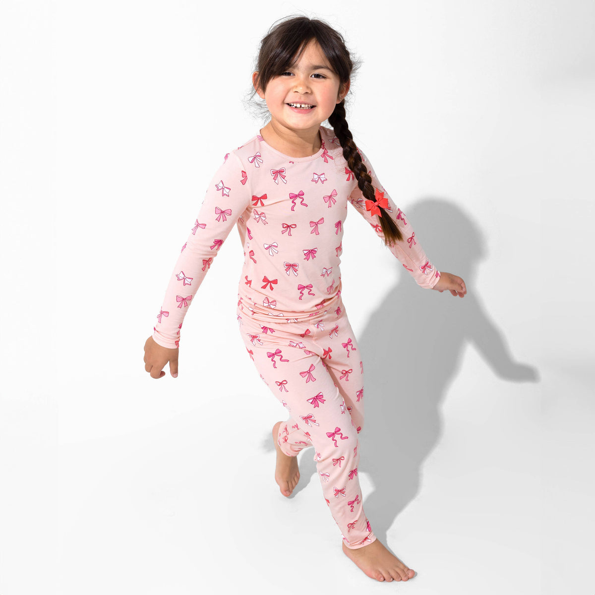 Bellabu Bear - Take A Bow Bamboo Kids Pajamas: 6Y