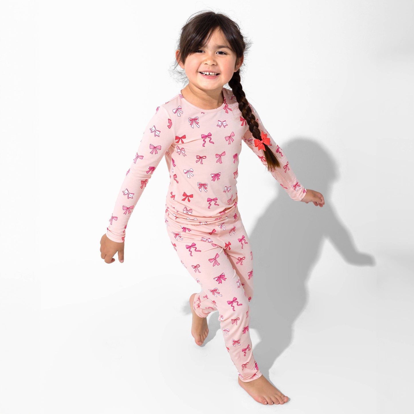 Bellabu Bear - Take A Bow Bamboo Kids Pajamas: 6Y