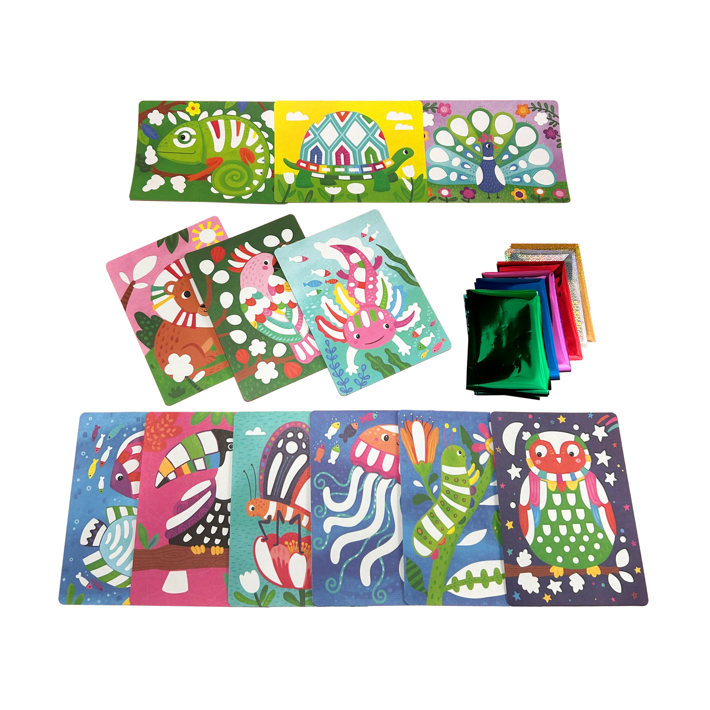 OOLY - Foil-tastic Foil Art Kit: Awesome Animals