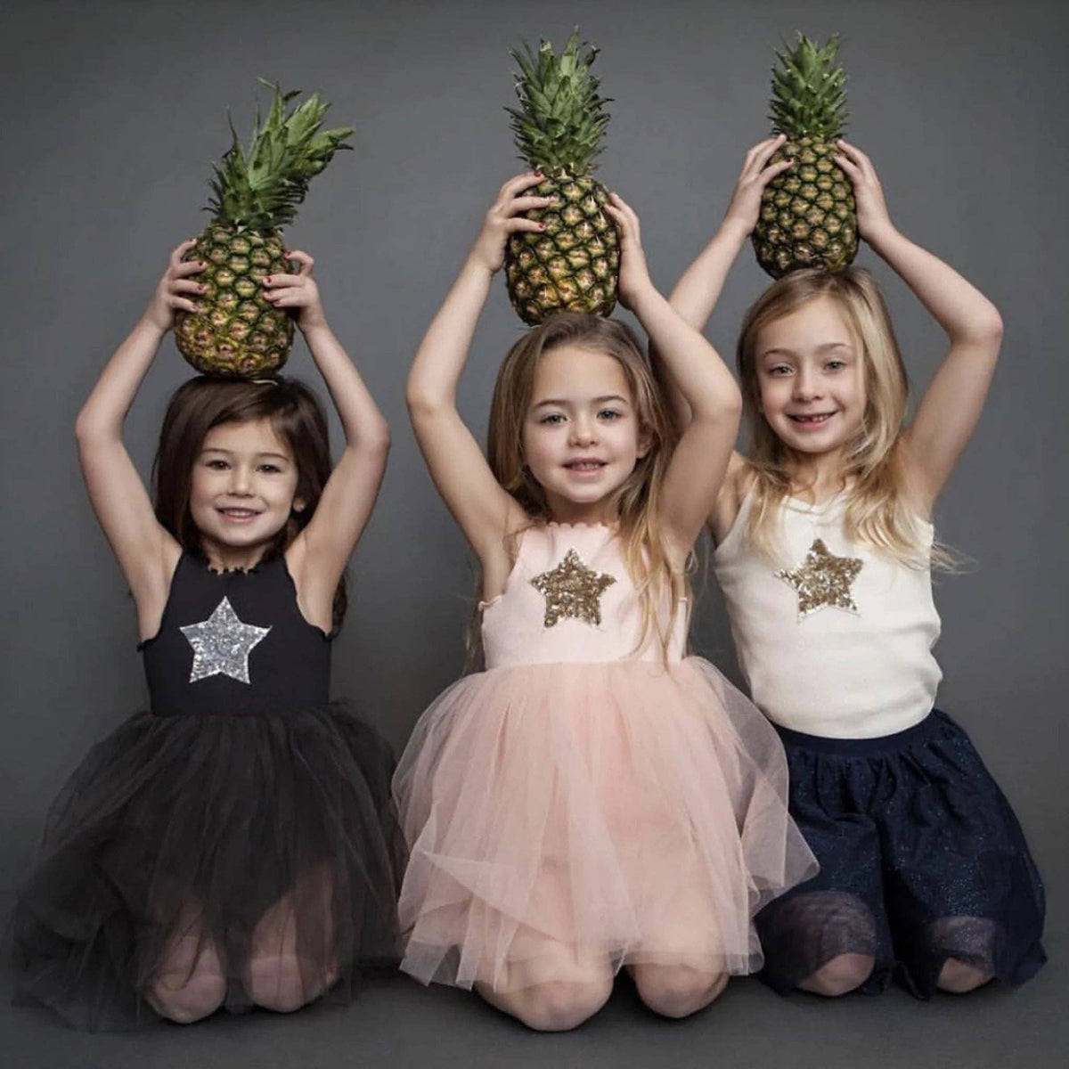Petite Hailey - PH Star Tutu Dress : Charcoal / 8