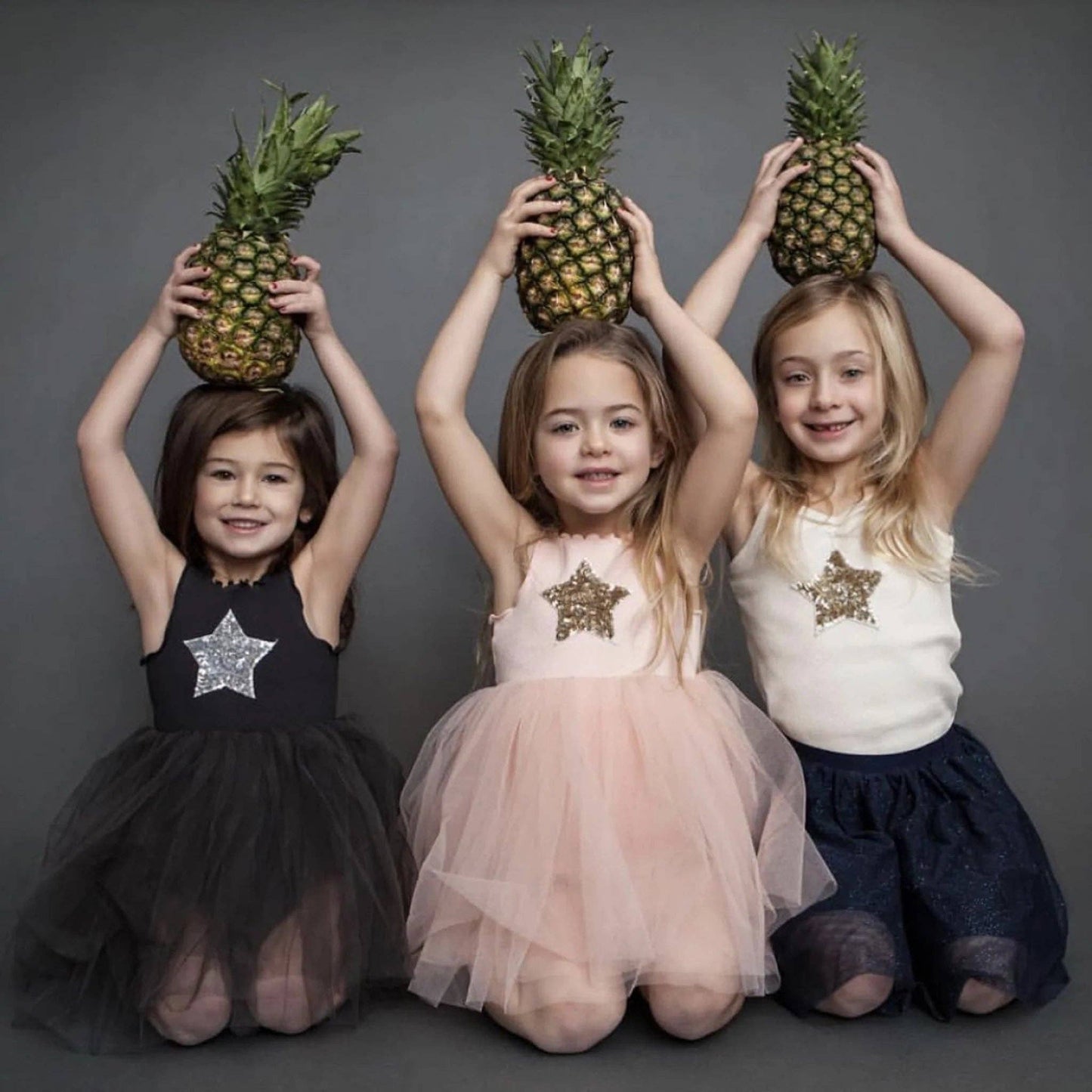Petite Hailey - PH Star Tutu Dress : Charcoal / 8