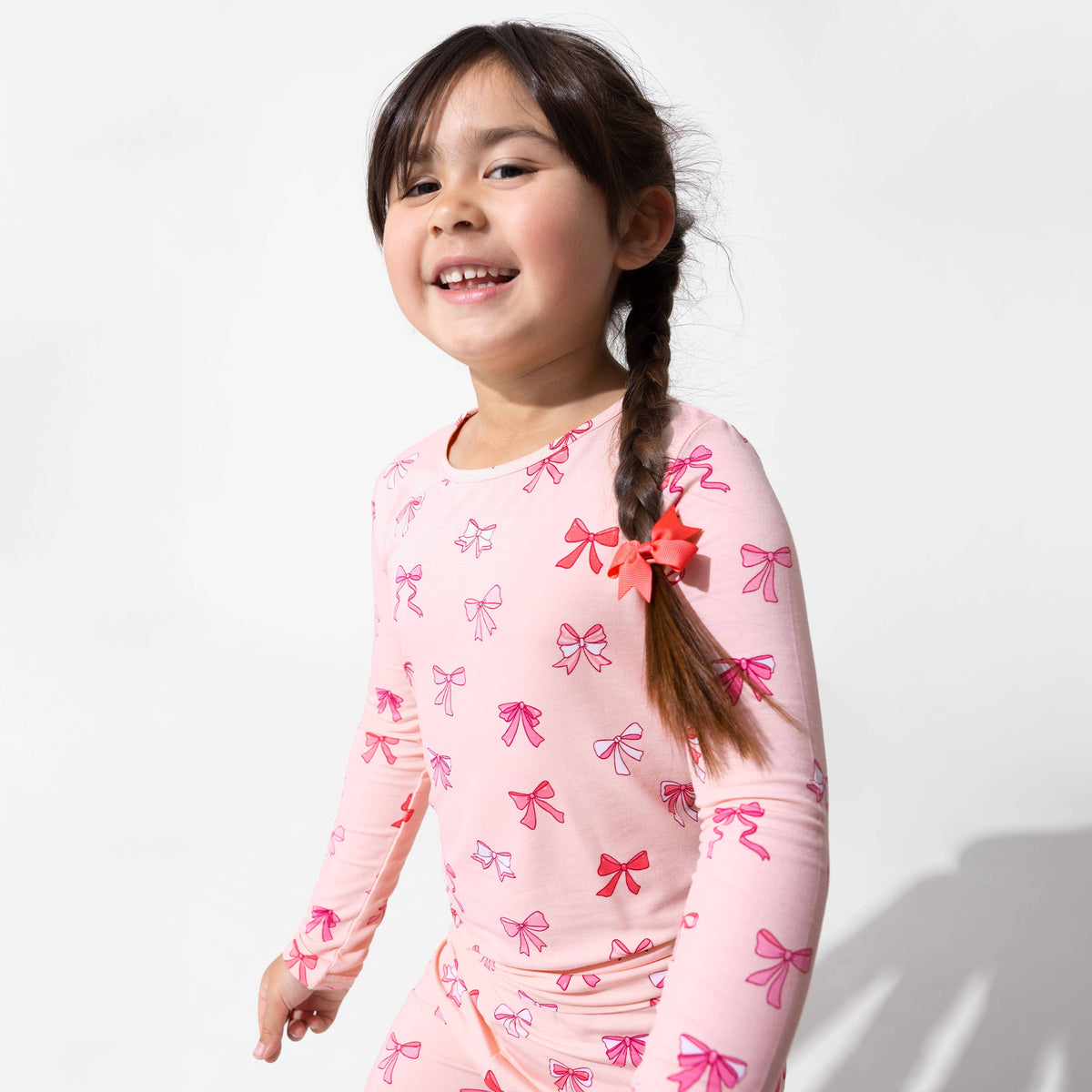 Bellabu Bear - Take A Bow Bamboo Kids Pajamas: 6Y