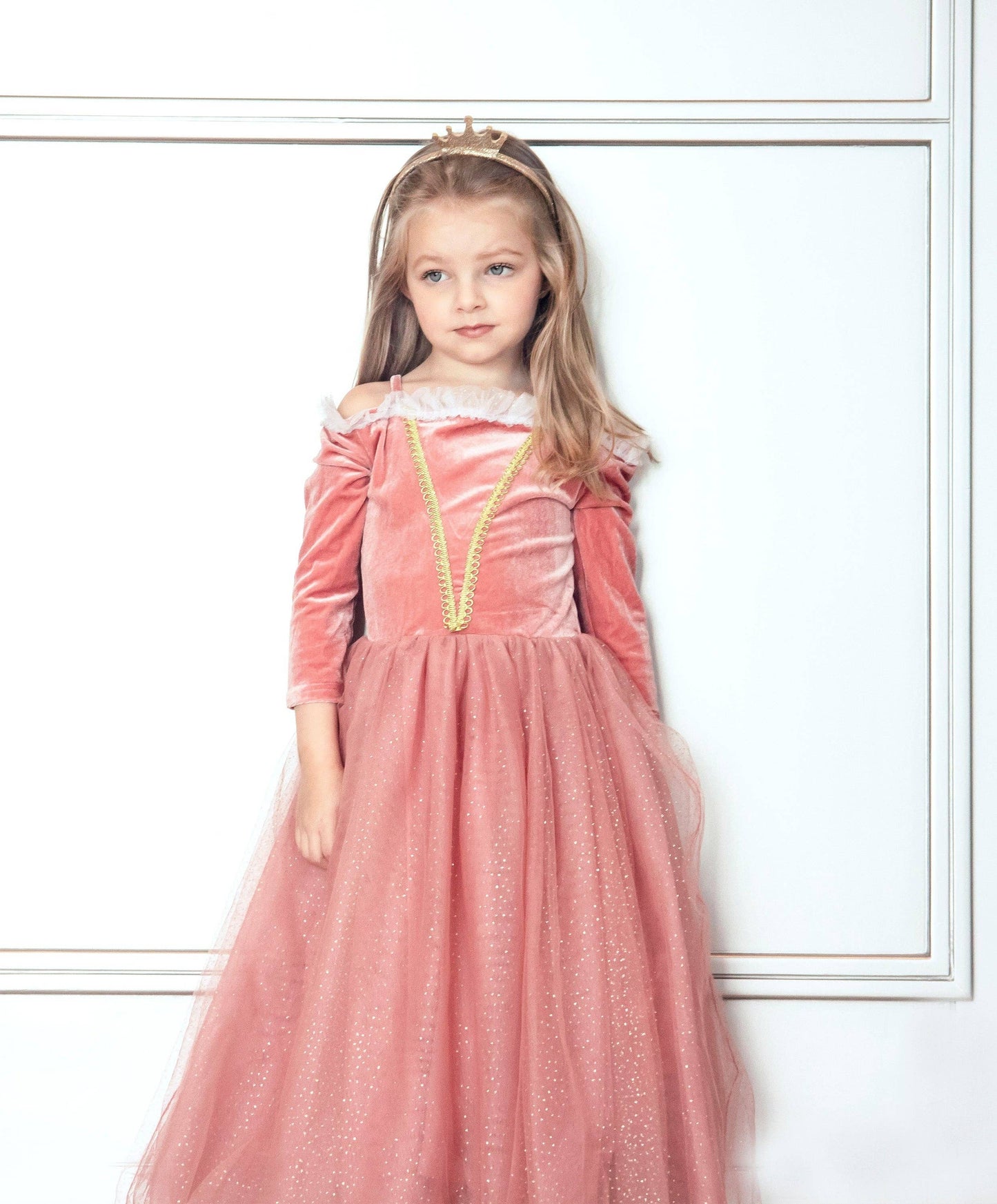 Joy Costumes by Teresita Orillac - Princess Briar Rose pink costume dress: M (6-8 years)