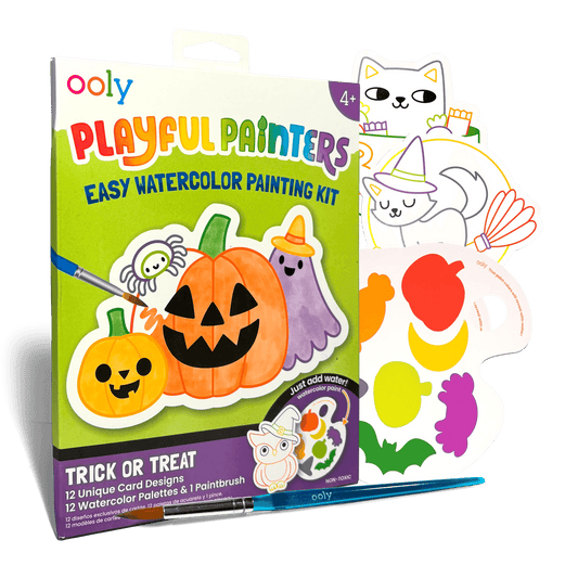 OOLY - Playful Painters Easy Watercolor Painting Kit - Trick or Treat