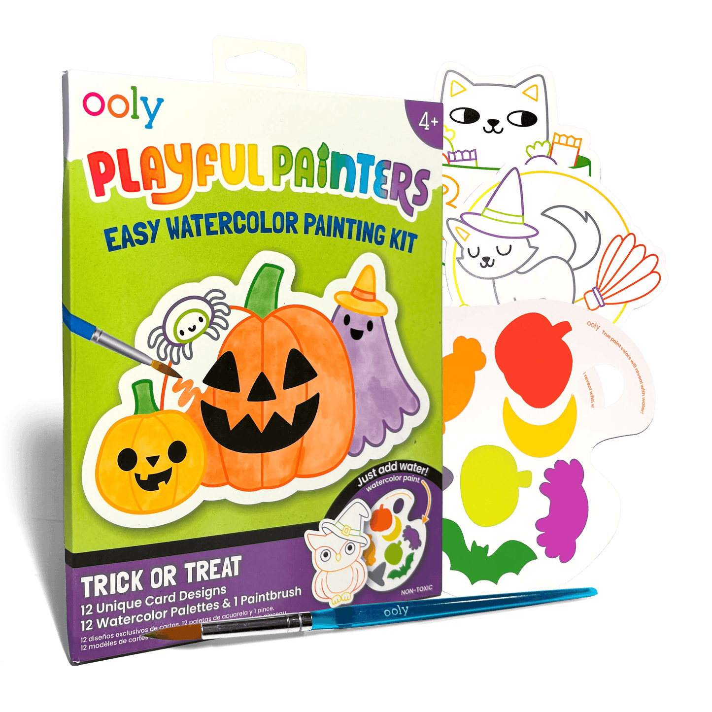 OOLY - Playful Painters Easy Watercolor Painting Kit - Trick or Treat