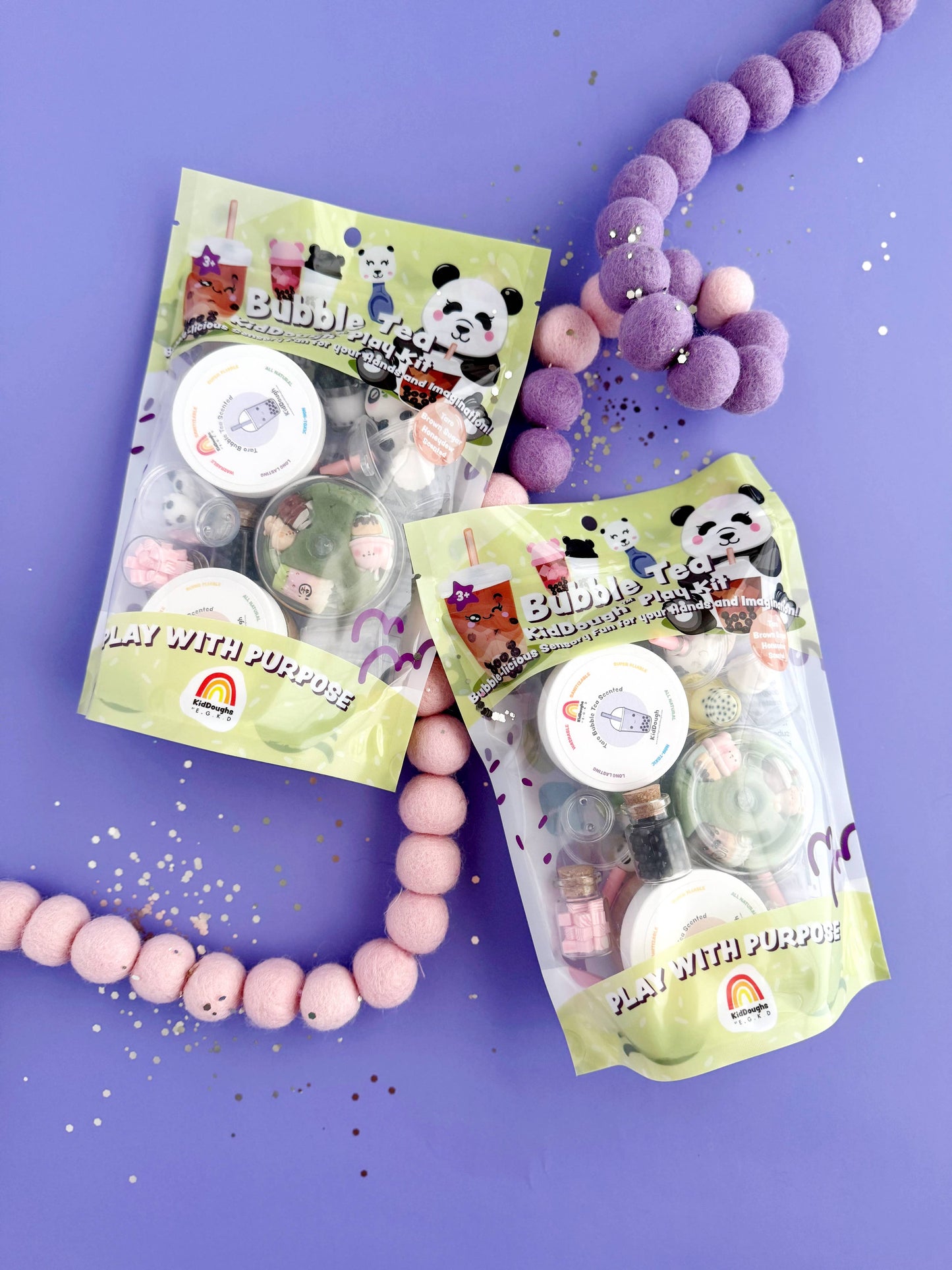 Earth Grown KidDoughs (KidDoughs by EGKD) - Bubble Tea KidDough Play Kit