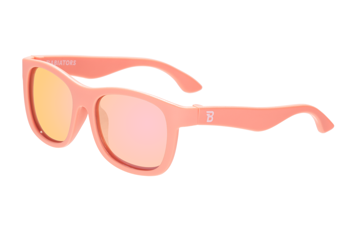 Babiators - Perfect Papaya Polarized Kid Sunglasses w/ Peach Mirror Lens: Ages 0-2