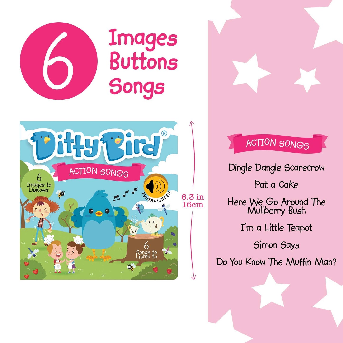 Ditty Bird - Ditty Bird Sound Book BESTSELLER Motor Skills: Action songs