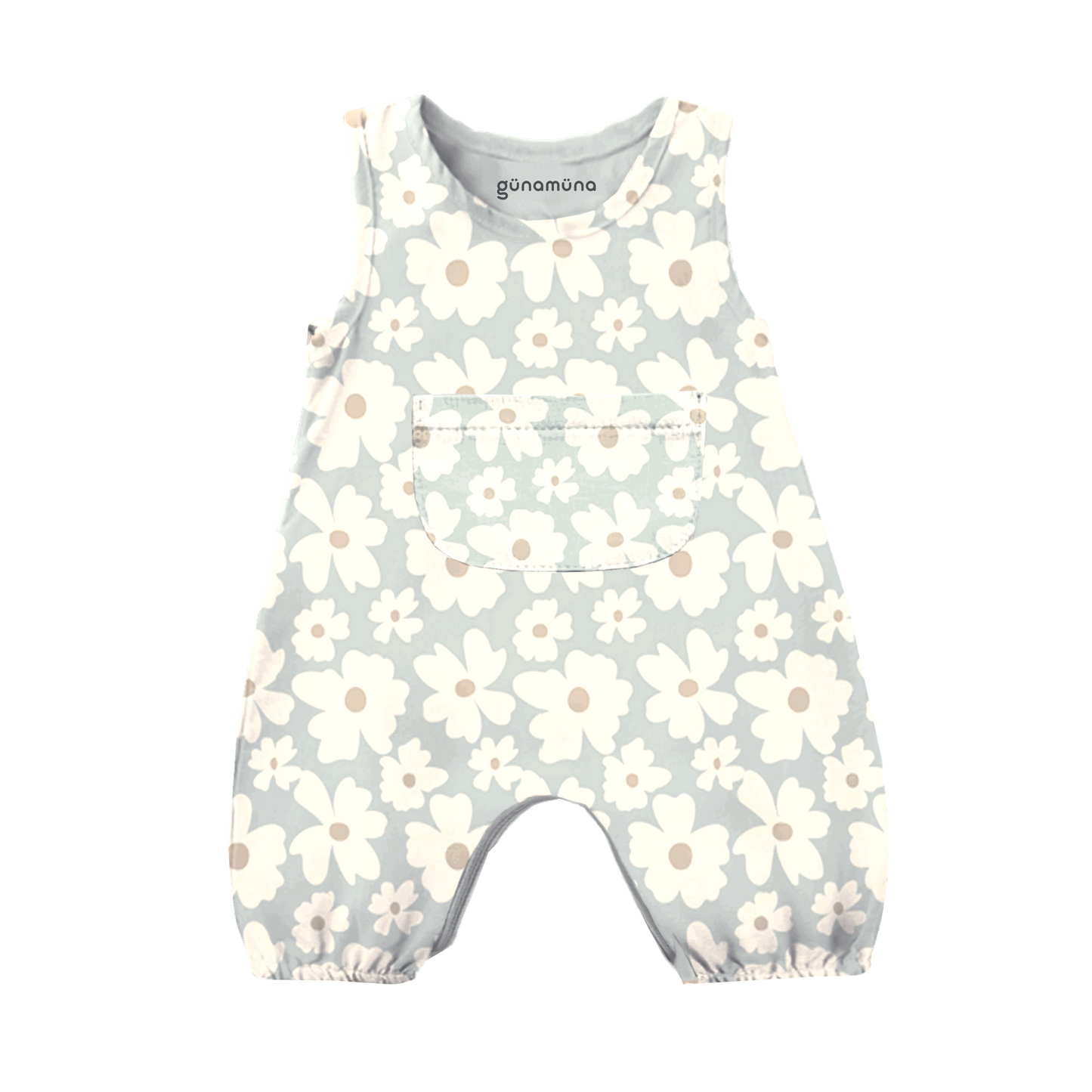 gunamuna - SS24 POCKET ROMPER: 12-18months / sweetheart