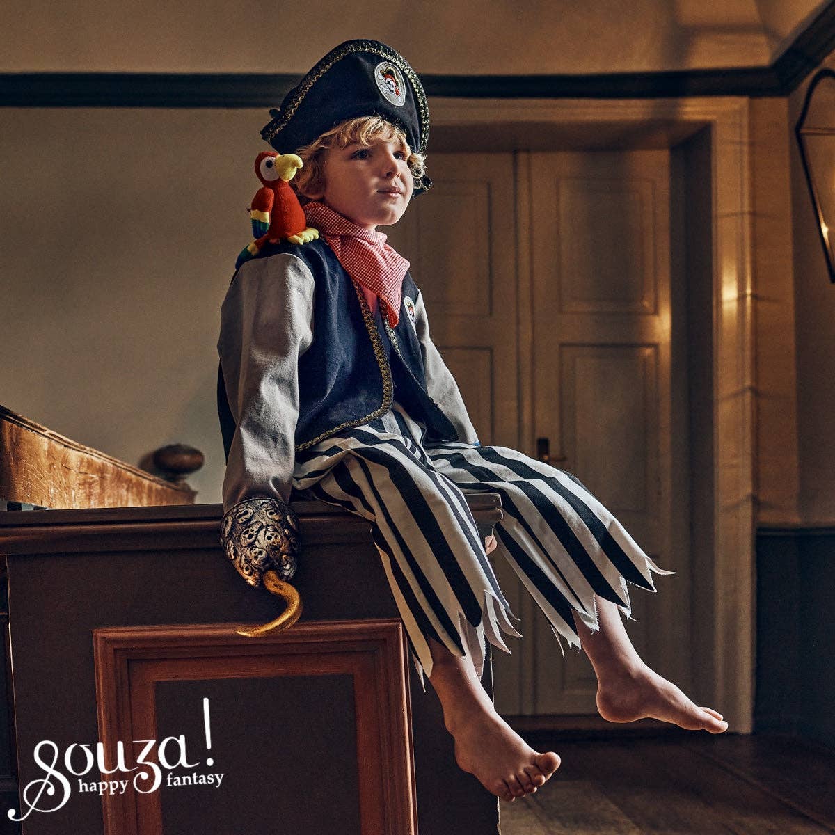 Speedy Monkey - Duncan Pirate Costume Set for Children-Role-Play - (3 sizes): 3-4 years