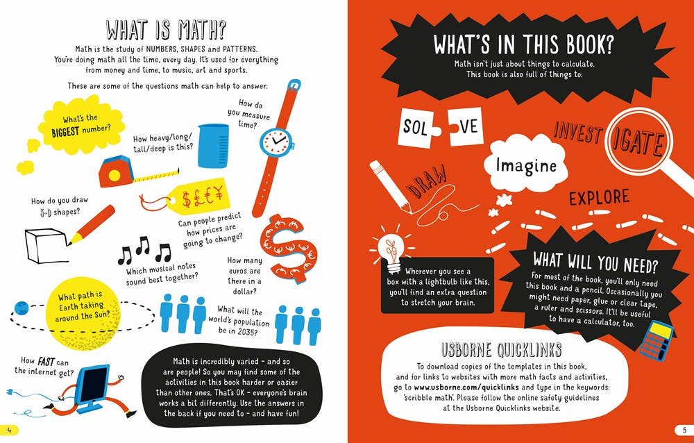 HarperCollins - Math Scribble Book : Usborne