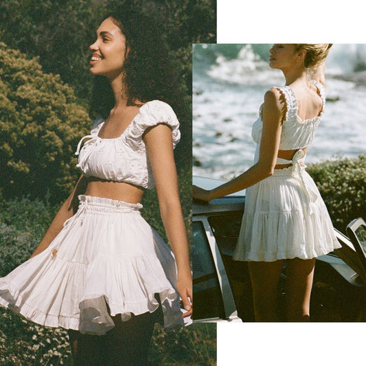 Visual Mood - JULES Mini Tiered Skirt: L