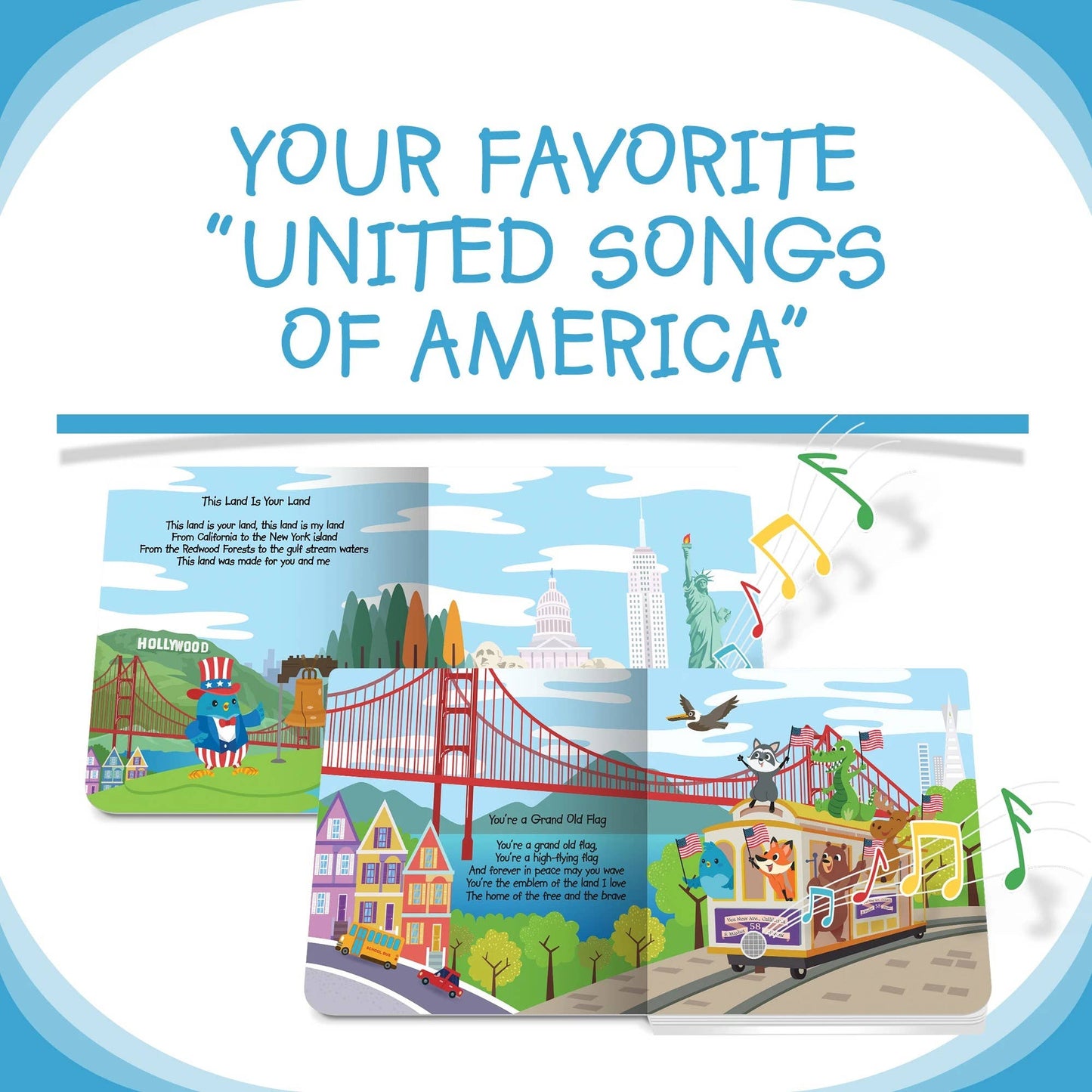 Ditty Bird - Ditty Bird Sound Book 4th July Gift: United songs of America