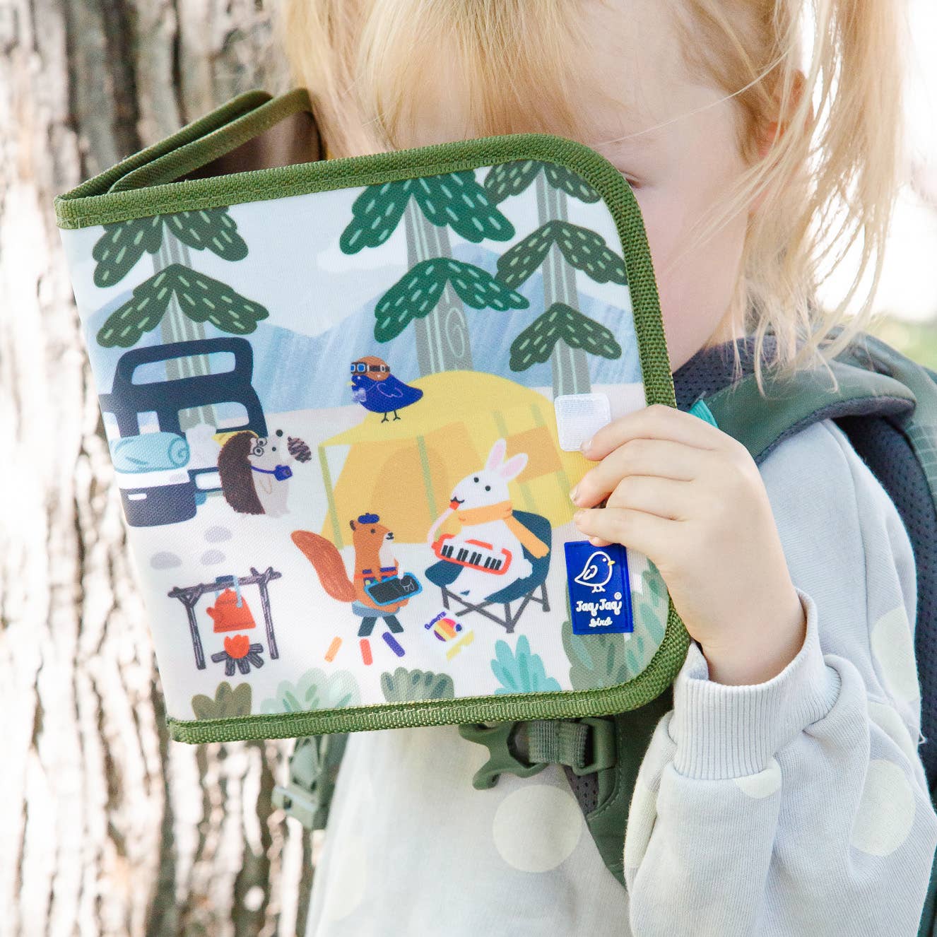 Jaq Jaq Bird - Jaq Jaq & Friends erasable book - Camping