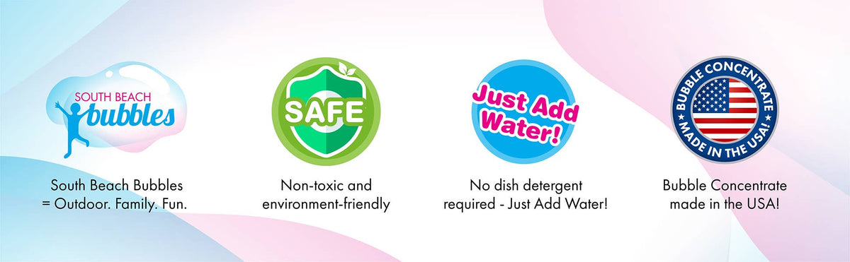 South Beach Bubbles - WOWmazing Giant Bubble Kit: Big Bubble Wands & Concentrate!