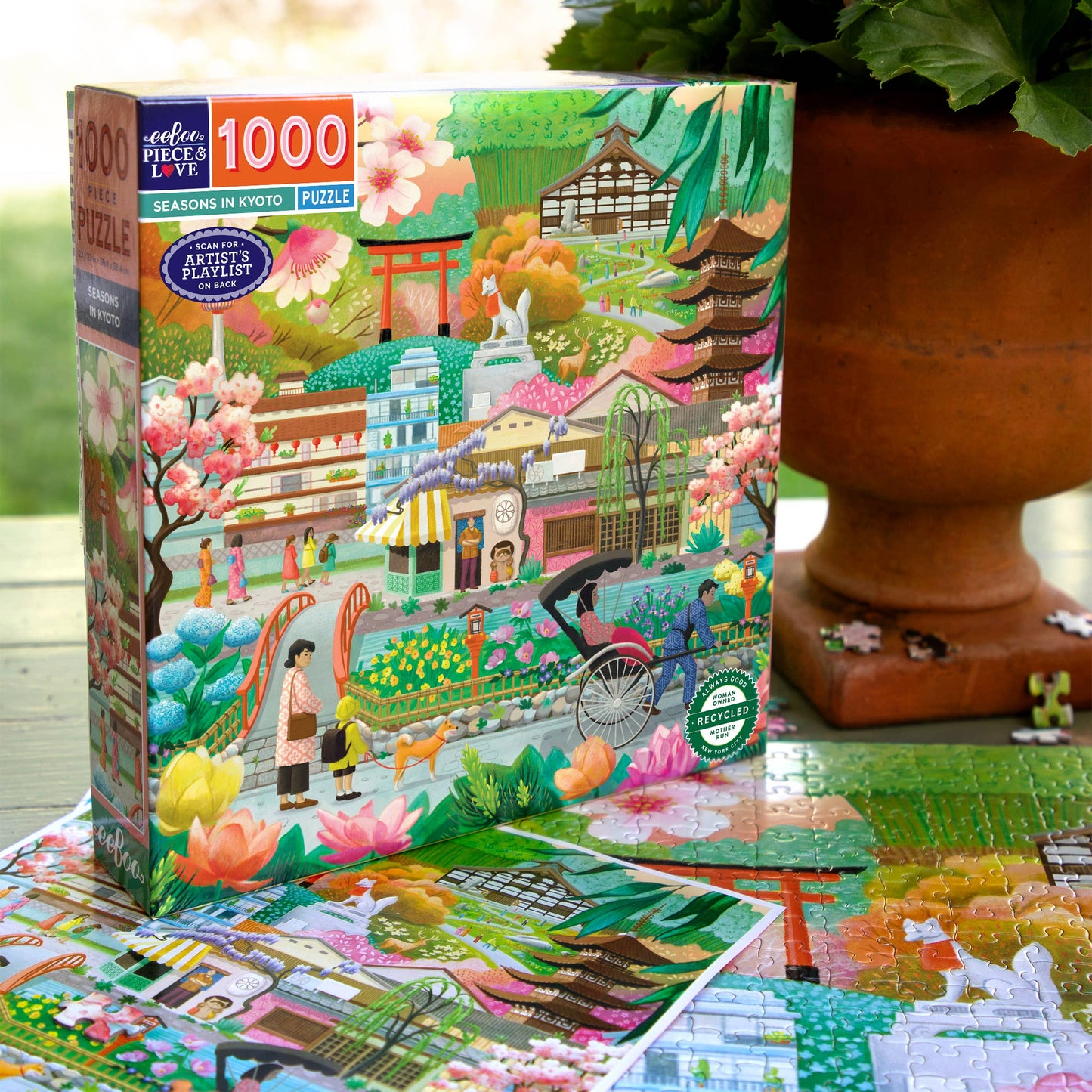 eeBoo - Seasons in Kyoto 1000 Piece Puzzle