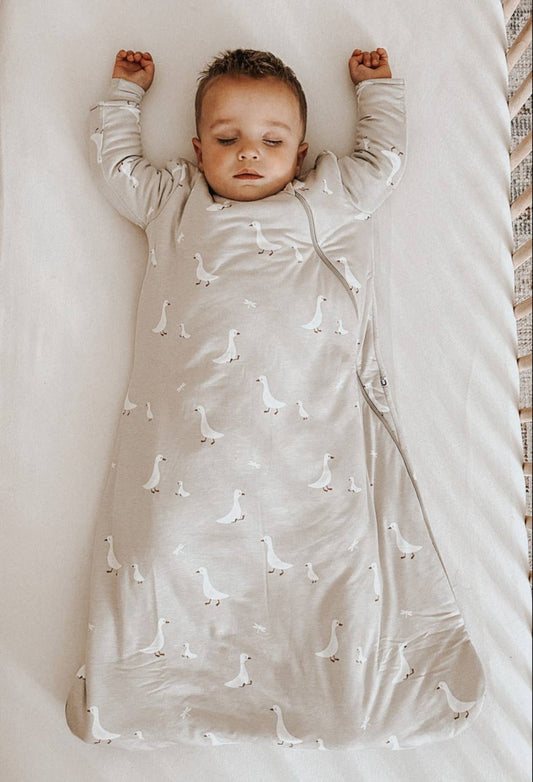 gunamuna - LONG SLEEVE SLEEP BAG: Goose / 18-24M / 1.0