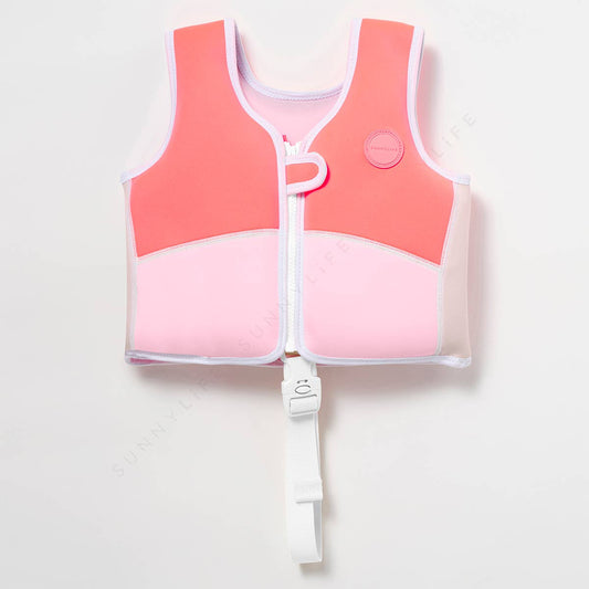 Sunnylife - Melody the Mermaid Swim Vest 2-3 Neon Strawberry