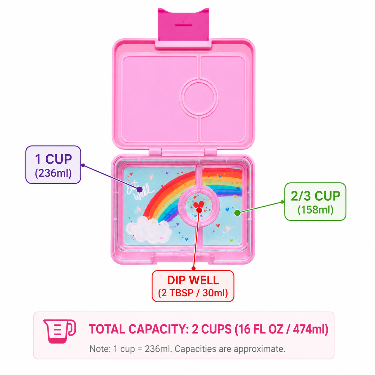 Yumbox - Yumbox Snack - Small Size Bento Lunch Box: Glitter Princess Purple