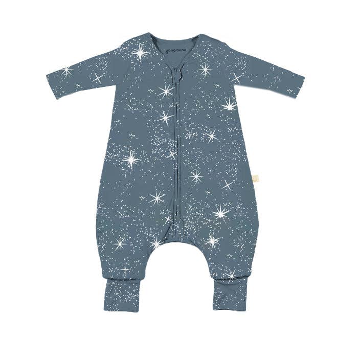 gunamuna - FW25 LONG SLEEVE FOOTIE SLEEP BAG: Mini Floral / 18-36M / 2.5