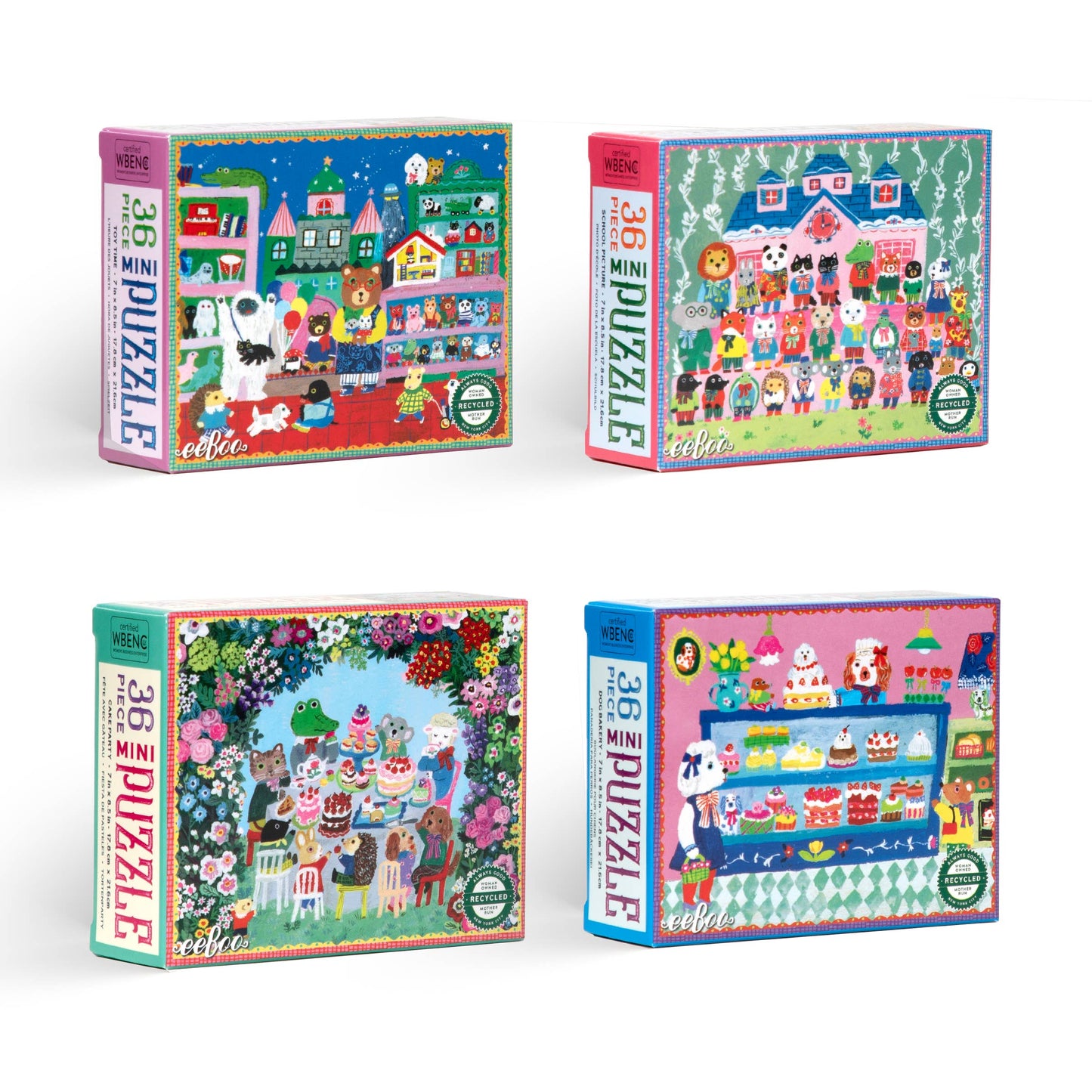 eeBoo - Yumi's 36 Piece Mini Puzzle Assortment