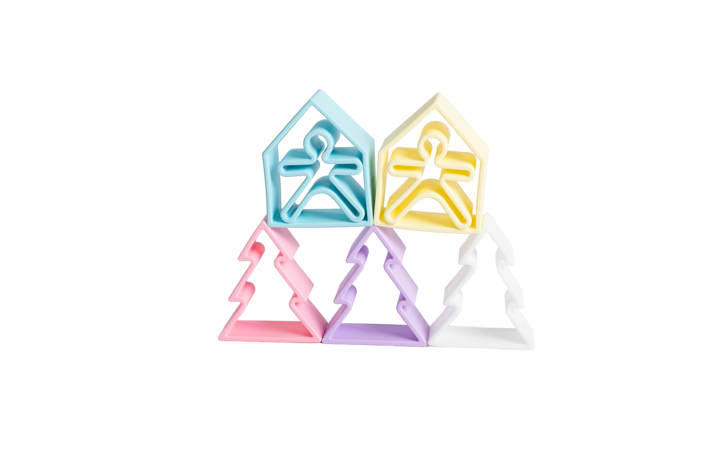 dëna - USA - Pastel Kids, Houses & Trees 3 Pack